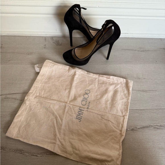 Black heels suede and pvc jimmy choo - Picture 9 of 10